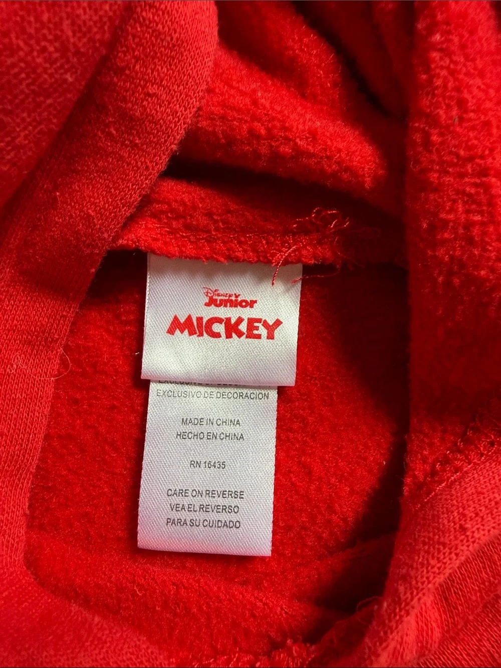 Kids 3T Red Hoodie with Black Outlined Mickey Face by Jumping Bean Disney